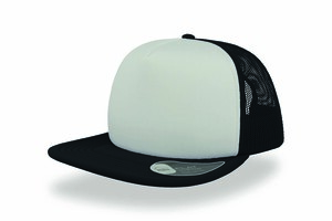 ATLANTIS AT145 - Casquette américaine visière plate White / Black