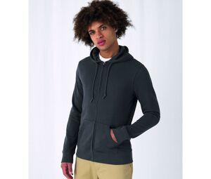 B&C BCU35B - Organic Zipped Hoodie Asphalt