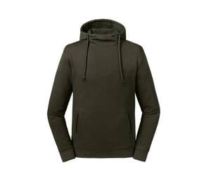 Russell RU209M - Pure Organic high neck hooded sweatshirt Dark Olive