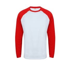 SF Men SF271 - Tee-shirt baseball manches longues White / Red