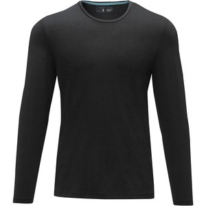 Elevate NXT 38018 - Ponoka long sleeve men's GOTS organic t-shirt Solid Black