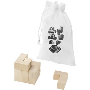 PF Concept 544809 - Solfee wooden squares brain teaser with pouch Natural