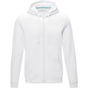 Elevate NXT 37510 - Ruby men’s GOTS organic recycled full zip hoodie White