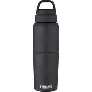 CamelBak 100716 - CamelBak® MultiBev vacuum insulated stainless steel 500 ml bottle and 350 ml cup Solid Black