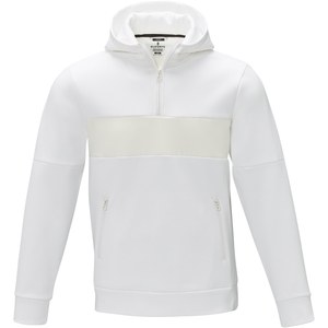 Elevate Life 39472 - Sayan men's half zip anorak hooded sweater White