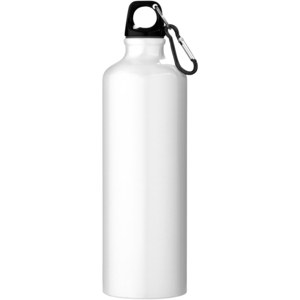 PF Concept 100739 - Oregon 770 ml RCS certified recycled aluminium water bottle with carabiner White